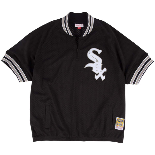 [277J40591BJA] Mens Mitchell & Ness MLB Authentic 1/4 Zip Batting Practice Jersey White Sox Bo Jackson 91