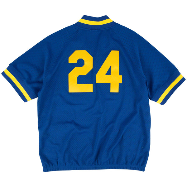 [277J42492KGRI2] Mens Mitchell & Ness MLB Authentic 1/4 Zip Batting Practice Jersey Seattle Mariners Ken Griffey Jr. 92