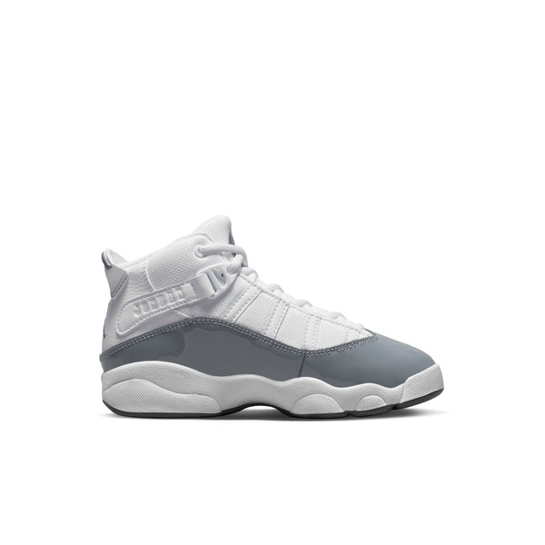 [323432-121] Preschool Air Jordan 6 RINGS PS 'WHITE COOL GREY'