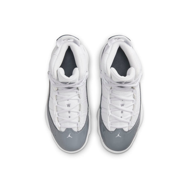 [323432-121] Preschool Air Jordan 6 RINGS PS 'WHITE COOL GREY'