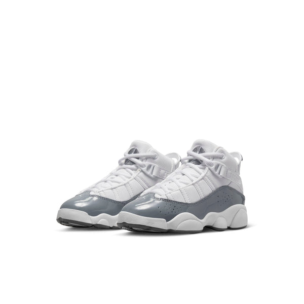 [323432-121] Preschool Air Jordan 6 RINGS PS 'WHITE COOL GREY'