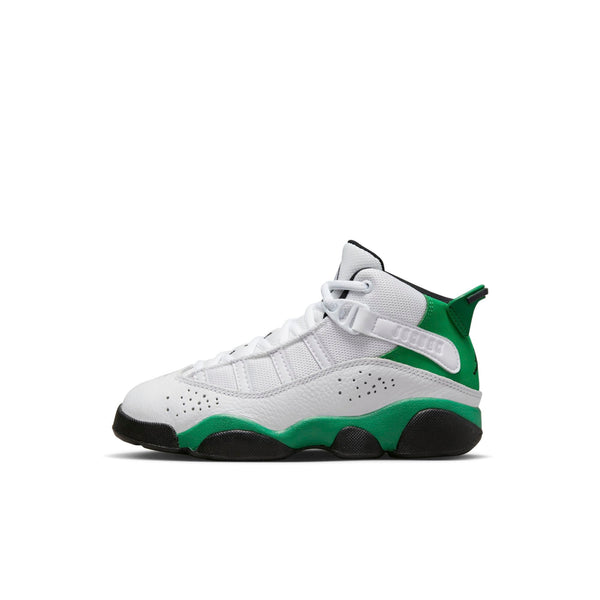 [323432-131] Preschool Air Jordan 6 RINGS PS 'WHITE LUCKY GREEN'