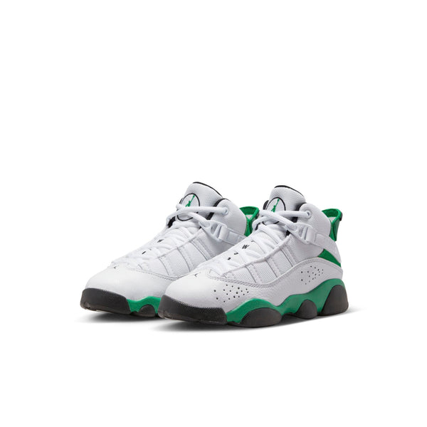 [323432-131] Preschool Air Jordan 6 RINGS PS 'WHITE LUCKY GREEN'