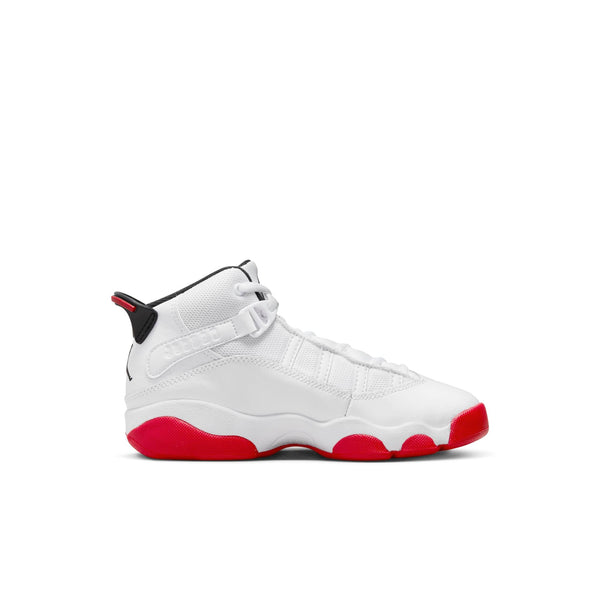 [323432-160] Preschool Air Jordan 6 RINGS PS 'WHITE UNIVERSITY RED'