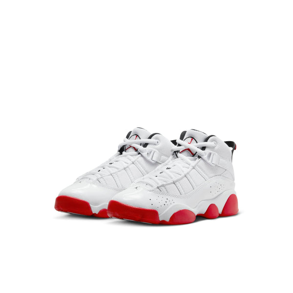 [323432-160] Preschool Air Jordan 6 RINGS PS 'WHITE UNIVERSITY RED'