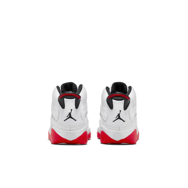 [323432-160] Preschool Air Jordan 6 RINGS PS 'WHITE UNIVERSITY RED'