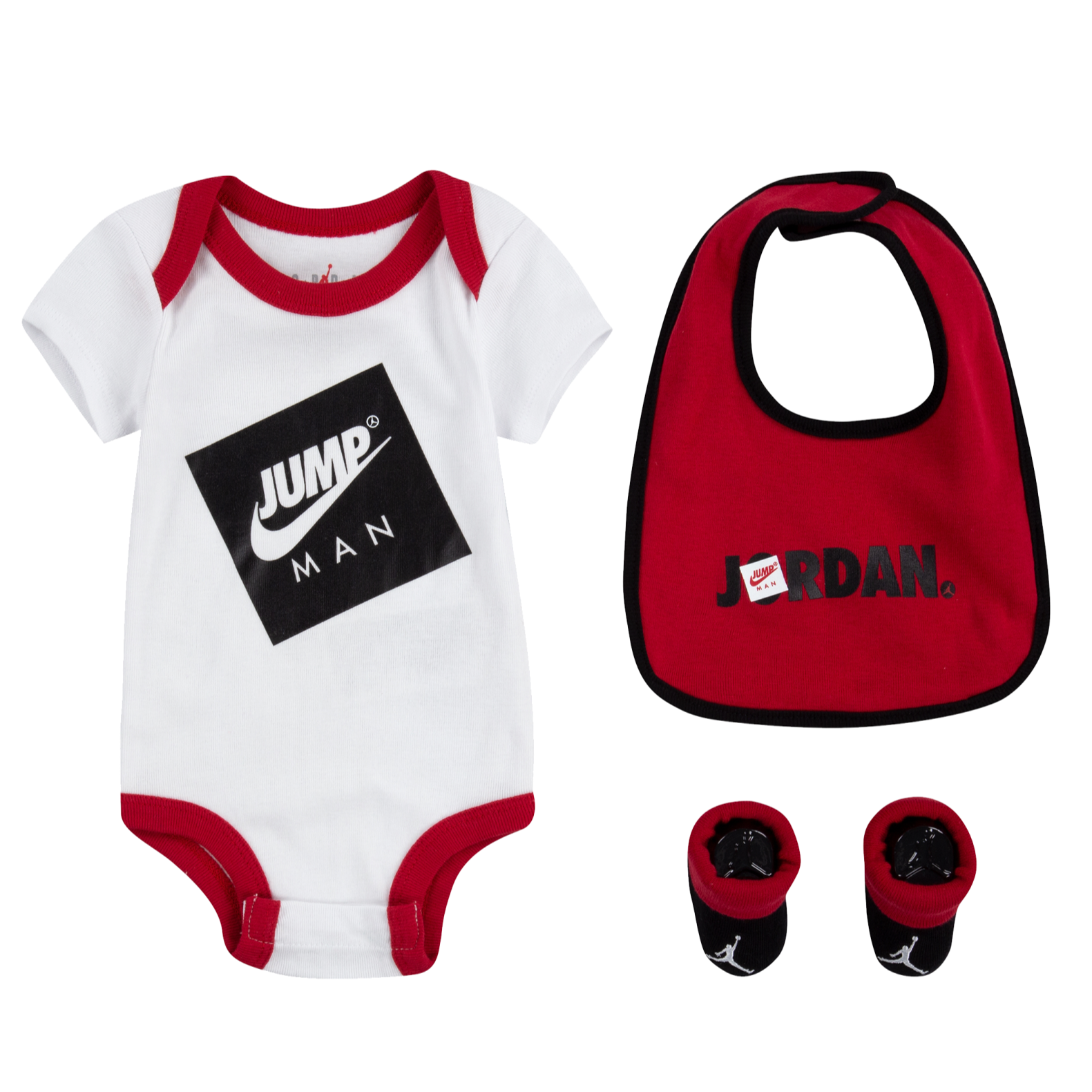 [NJ0414-001] Baby Air Jordan Bodysuit, Bib and Booties 3-PC Box Set