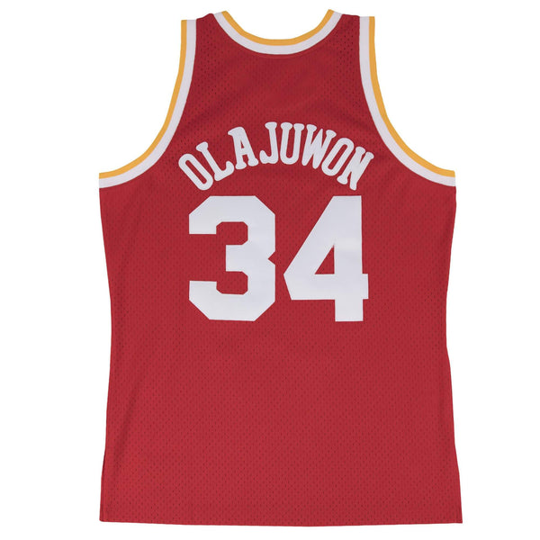 [353J311FGYHOL] Mens Mitchell & Ness NBA Hakeem Olajuwon 1993-94 Swingman Jersey Houston Rockets