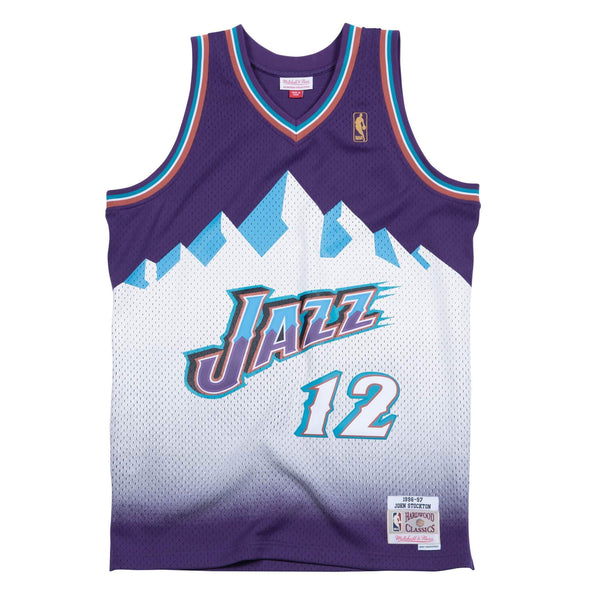 [353J325FGYJSO] Mens Mitchell & Ness NBA John Stockton 1996-97 Utah Jazz Road Swingman Jersey
