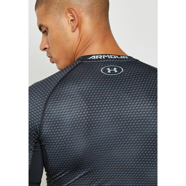 [1257477-006] Mens Under Armour HeatGear Armour Printed Short Sleeve Compression Shirt