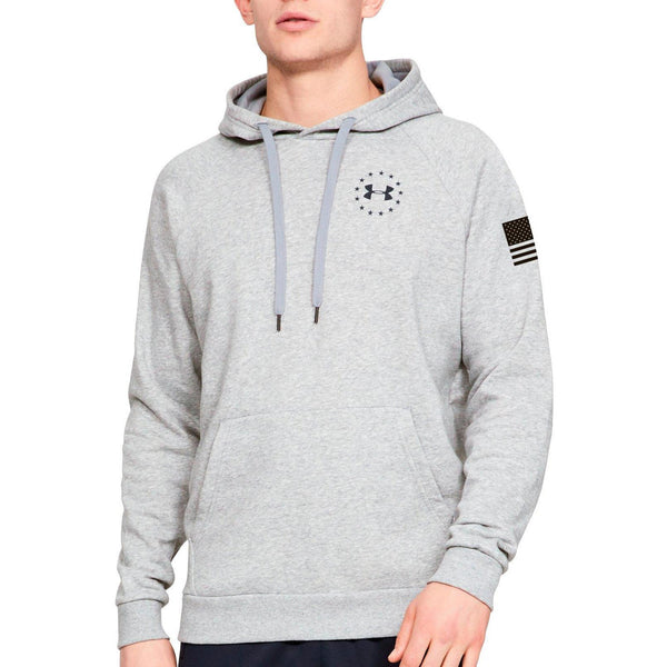 [1352678-035] Mens Under Armour Freedom Flag Rival Pull Over Hoodie