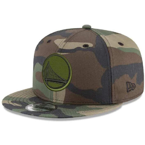 [70485996] Mens New Era NBA 950 Woodland Camo Snapback Cap Golden State Warriors