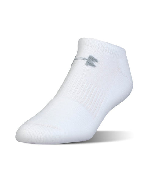[1298697-100] MENS UNDER ARMOUR CHARGED COTTON 2.0 NO SHOW SOCKS 6-PACK