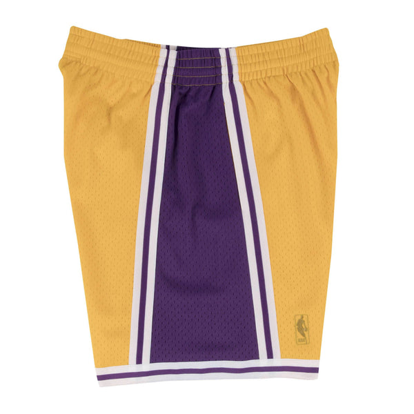 [SMSHGS18236-LALLTGD96] Mens Mitchell & Ness NBA Swingman Home Shorts LA Lakers 96-97