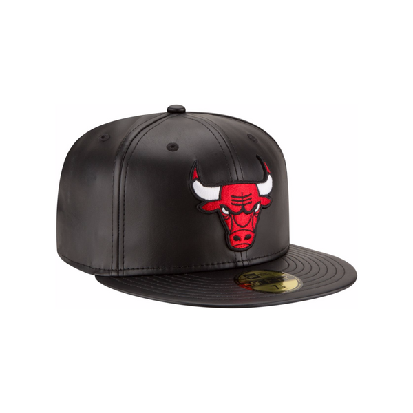 [70344042] Mens New Era NBA 59Fifty Faux Leather Fitted Cap Chicago Bulls