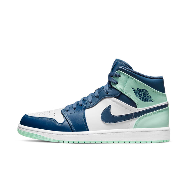 [554724-413] Mens Air Jordan Retro 1 Mid 'Mystic Navy Mint Foam'