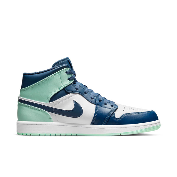 [554724-413] Mens Air Jordan Retro 1 Mid 'Mystic Navy Mint Foam'