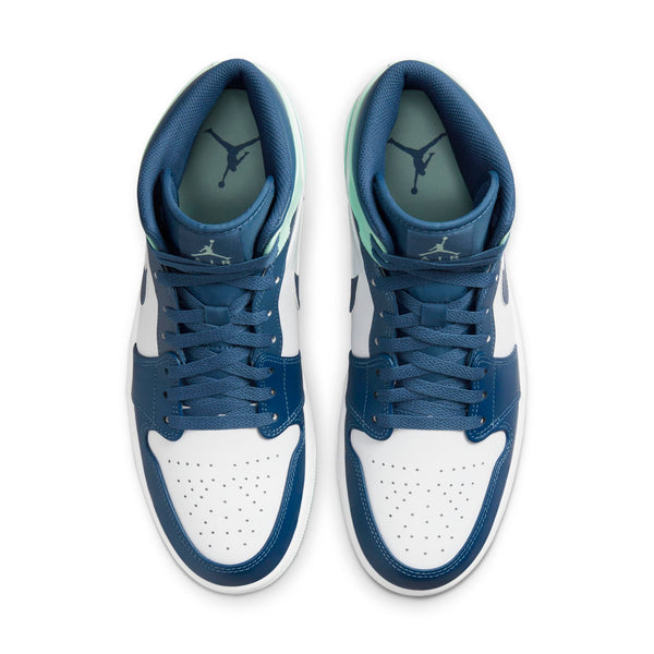 [554724-413] Mens Air Jordan Retro 1 Mid 'Mystic Navy Mint Foam'