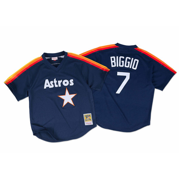 [562141191CBIGG] Mens Mitchell & Ness MLB Authentic Batting Practice Jersey Astros Craig Biggio