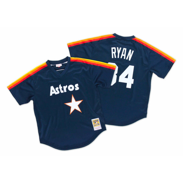 [562141188NRYAN] Mens Mitchell & Ness MLB Authentic Batting Practice Jersey Houston Astros Nolan Ryan 1988