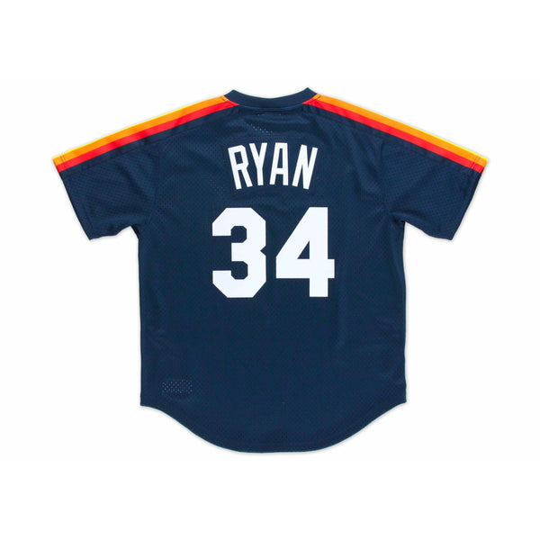 [562141188NRYAN] Mens Mitchell & Ness MLB Authentic Batting Practice Jersey Houston Astros Nolan Ryan 1988