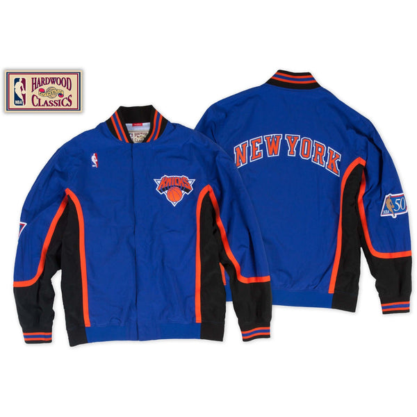 [6056A318I96NYK] Mens Mitchell & Ness NBA 1996-97 Authentic Warm Up Jacket New York Knicks
