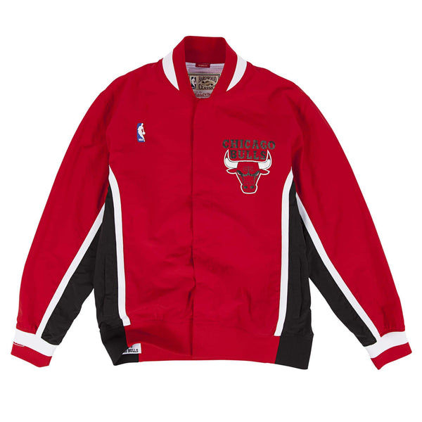 Mens Mitchell & Ness NBA 1992-93 Authentic Warm Up Jacket Red Chicago Bulls