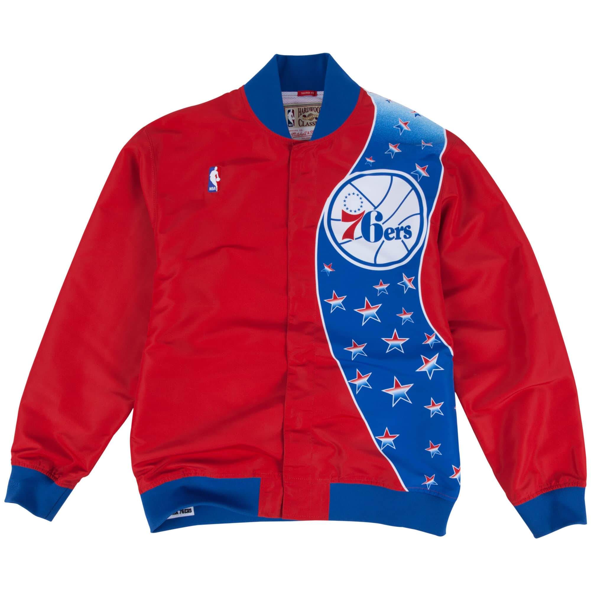 [6056S3B1D93P76] Mens Mitchell & Ness NBA 1993-94 Authentic Warm Up Jacket Philadelphia 76ers