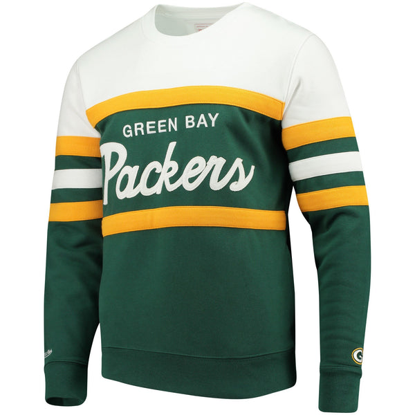 [605TA2232AGBPQH] Mens Mitchell & Ness NFL Green Bay Packers Head Coach Crew Sweater