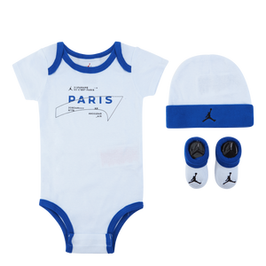 [NJ0517-001] Baby Air Jordan Bodysuit, Hat and Booties 3-PC Box Set 'PARIS'