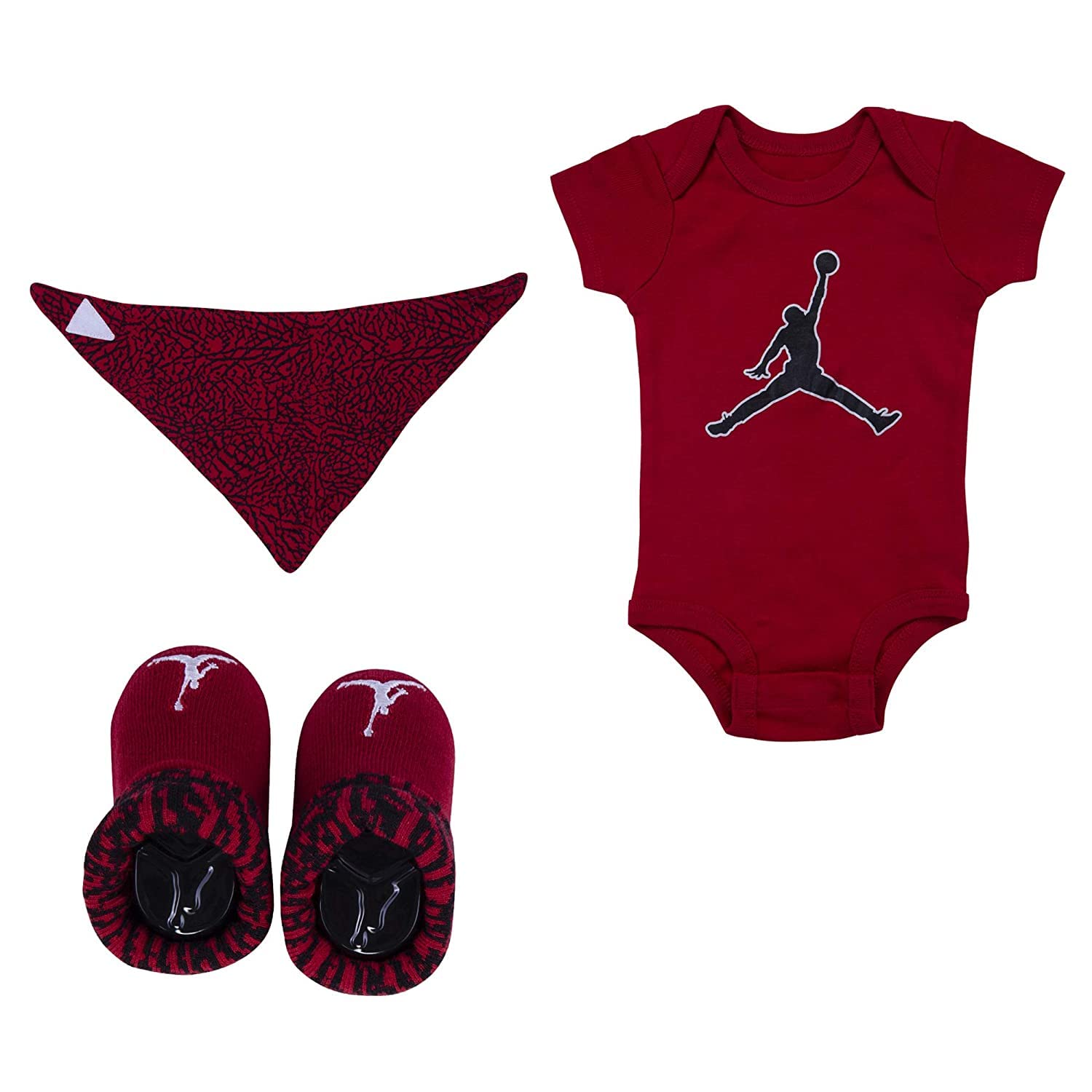 [LJ0083-R78] Baby Air Jordan Bodysuit, Bib and Booties 3-PC Box Set