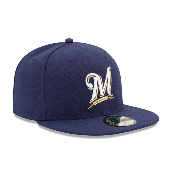 [70361062] Mens New Era MLB Authentic 59Fifty Performance Fitted - Brewers
