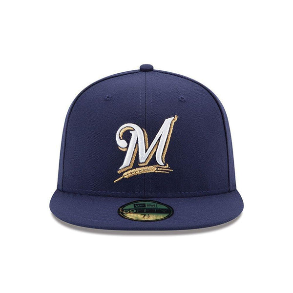 [70361062] Mens New Era MLB Authentic 59Fifty Performance Fitted - Brewers