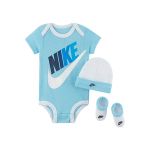 [MN0313-C3L] Baby Nike Bodysuit, Hat and Booties 3-PC Box Set
