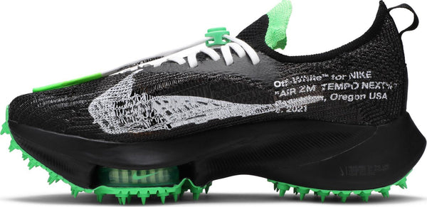 [CV0697-001] Mens Nike Air Zoom Tempo Next% Flyknit 'Off-White Black Scream Green'