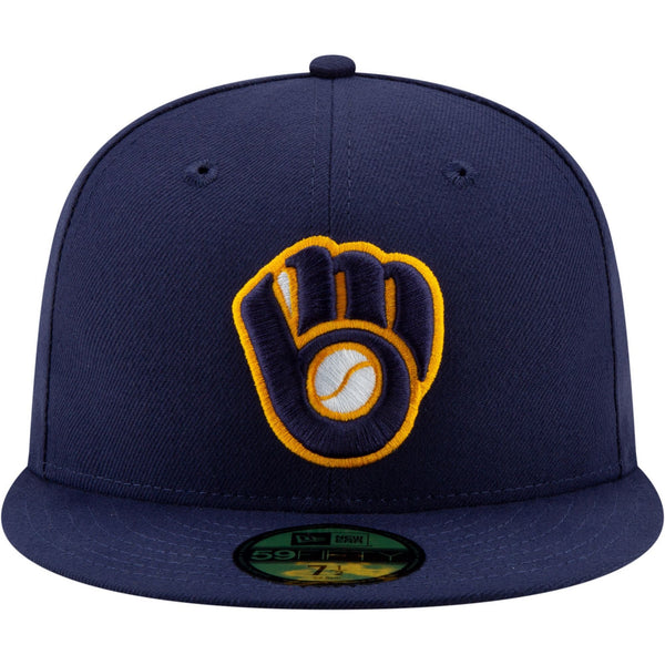 [70482536] Mens New Era MLB Authentic 59Fifty Performance Fitted - Brewers