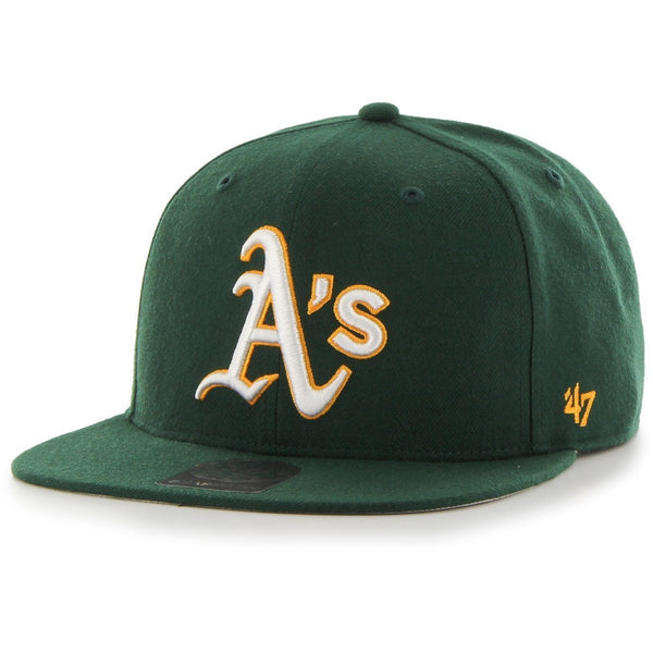 Mens 47 Brand Oakland Athletics Captain Snapback - Green