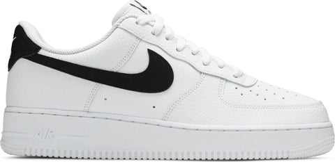 [CT2302-100] Mens Nike Air Force 1 Low '07 'White Black Pebbled Leather'