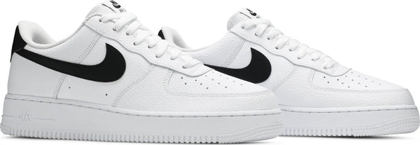 [CT2302-100] Mens Nike Air Force 1 Low '07 'White Black Pebbled Leather'