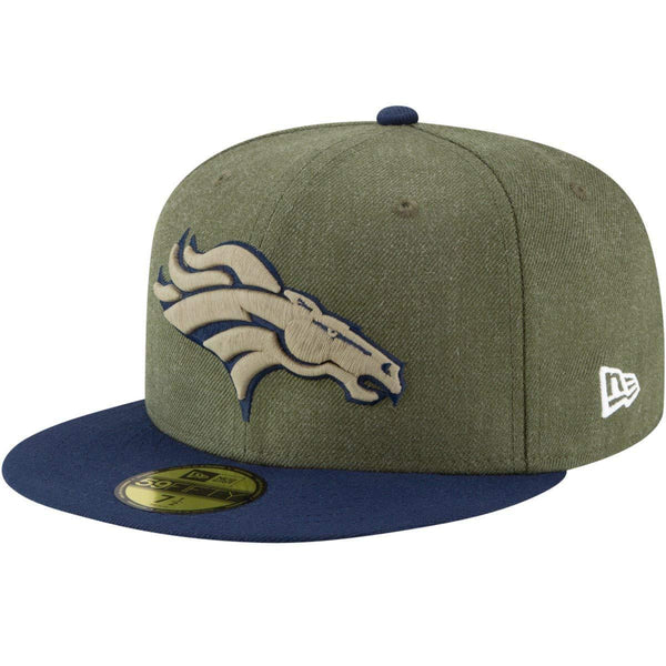 [11784301] Mens New Era NFL 18 Sideline Salute Service 59Fifty Fitted Broncos