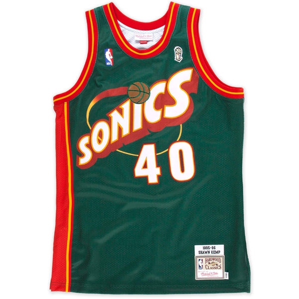 [722634695SKEMP] Mens Mitchell & Ness NBA Shawn Kemp 1995-96 Authentic Jersey Seattle SuperSonics