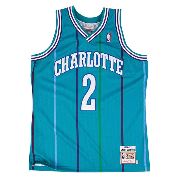 [72263CT91LJOHN] Mens Mitchell & Ness NBA Larry Johnson 1992-93 Authentic Jersey Charlotte Hornets