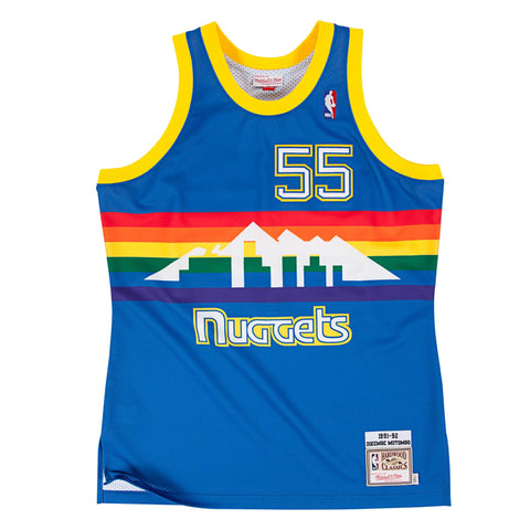 Mens Mitchell & Ness NBA Dikembe Mutombo 1991-92 Authentic Jersey Denver Nuggets