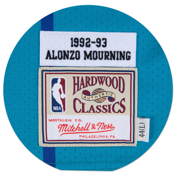 Mens Mitchell & Ness NBA Alonzo Mourning 1992 Authentic Jersey Charlotte Hornets