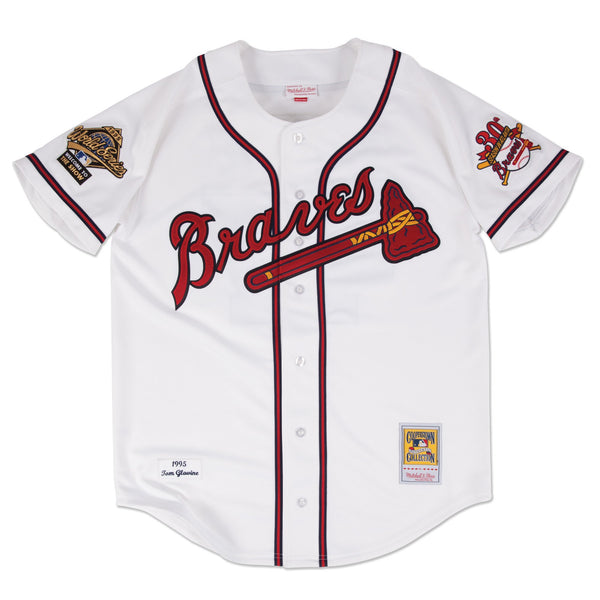 Mens Mitchell & Ness MLB Authentic Jersey Atlanta Braves 1995 Tom Glavine