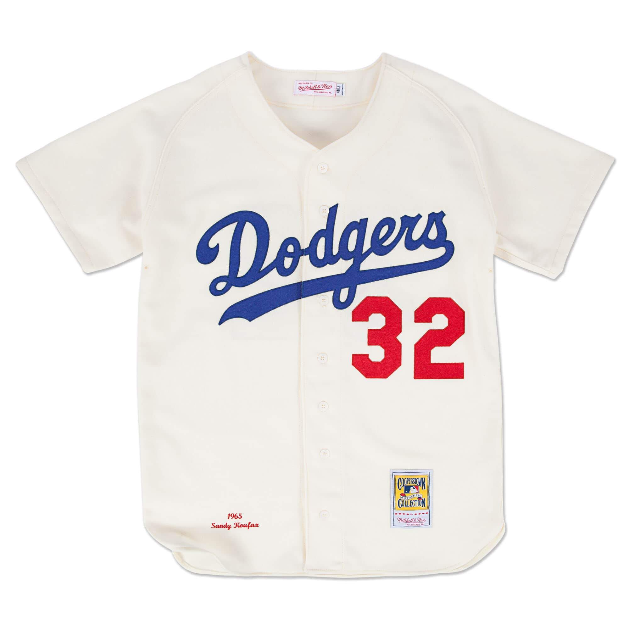 Sandy Koufax Brooklyn Dodgers Mitchell & Ness Cooperstown Collection  Authentic Jersey - Cream