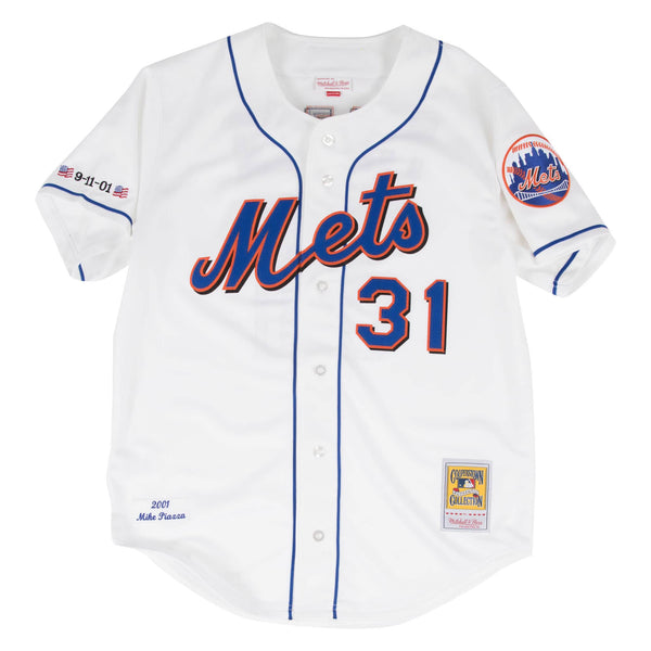 [722941701MPIA2] Mens Mitchell & Ness MLB Authentic Jersey New York Mets Mike Piazza 2001