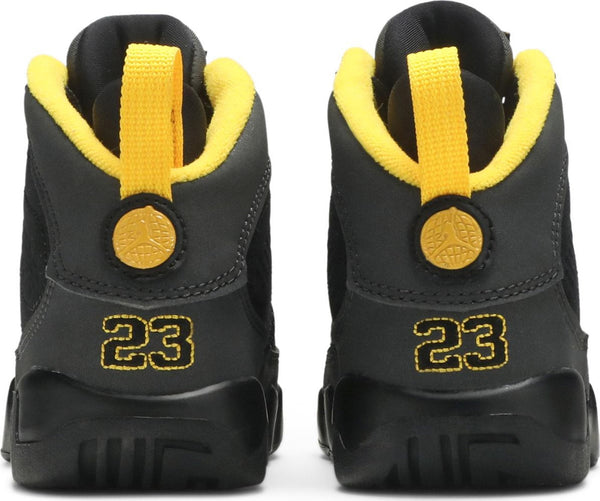 [401811-070] Preschool Air Jordan Retro 9 (PS) 'Dark Charcoal University Gold'