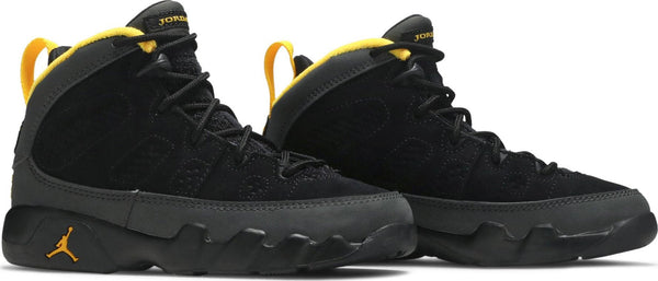 [401811-070] Preschool Air Jordan Retro 9 (PS) 'Dark Charcoal University Gold'