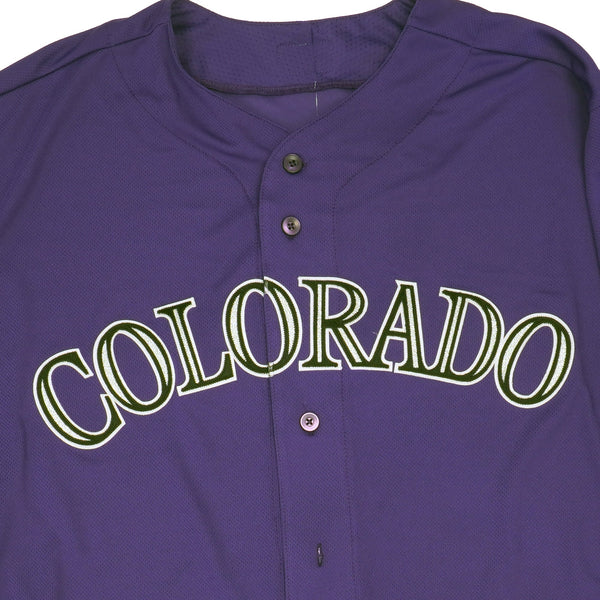 Mens MLB Colorado Rockies Authentic On Field Flex Base Jersey - Purple Alternate